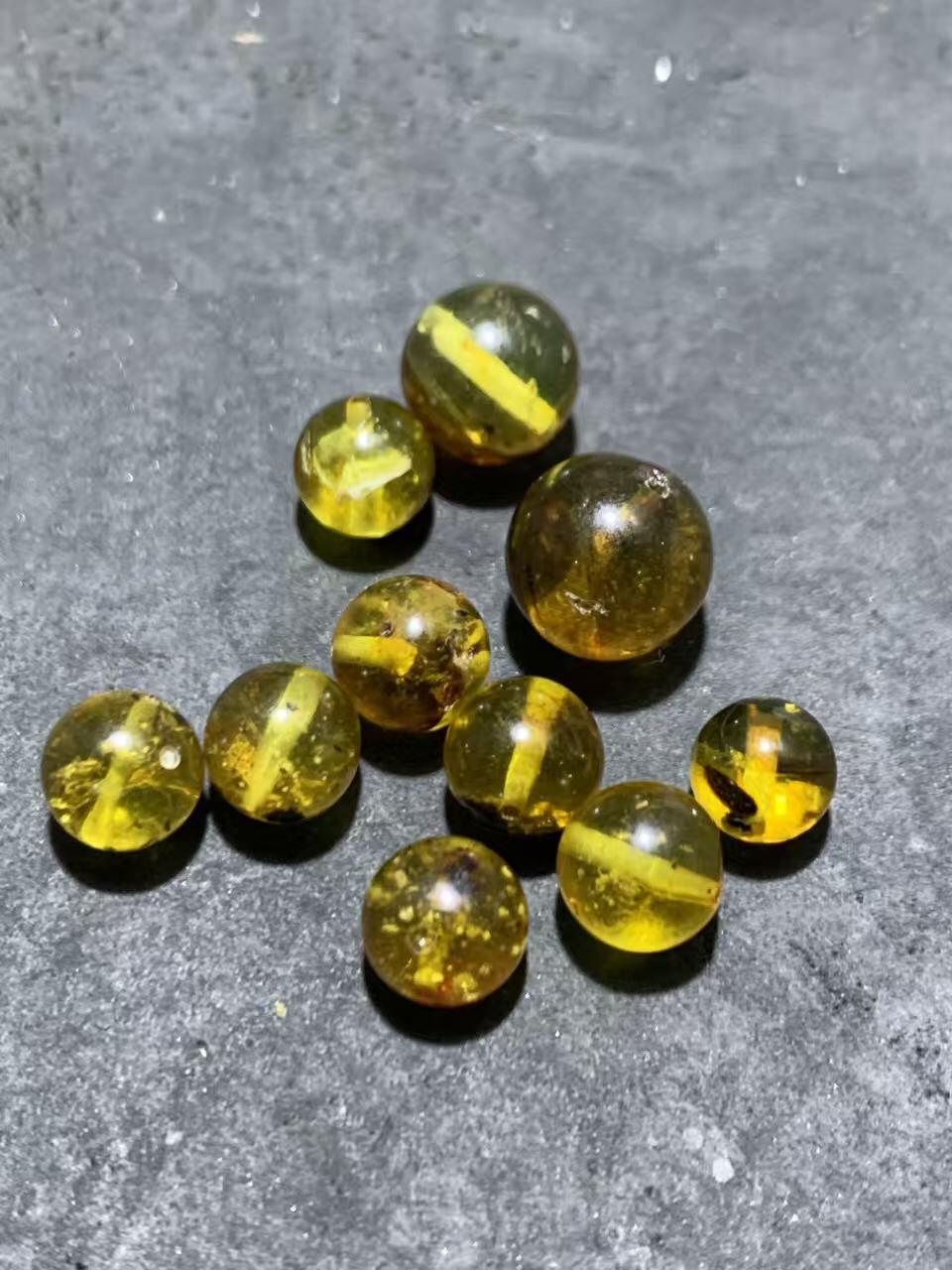 乌克兰原矿金珀通货珠子一组