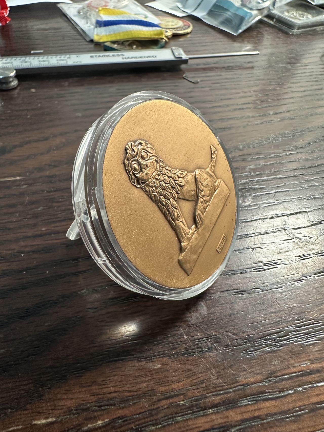 蒂克钱币 -第58场 日本企业章 徽章专场 1975年 冲绳国际海洋博览会 铜章 50mm 71g