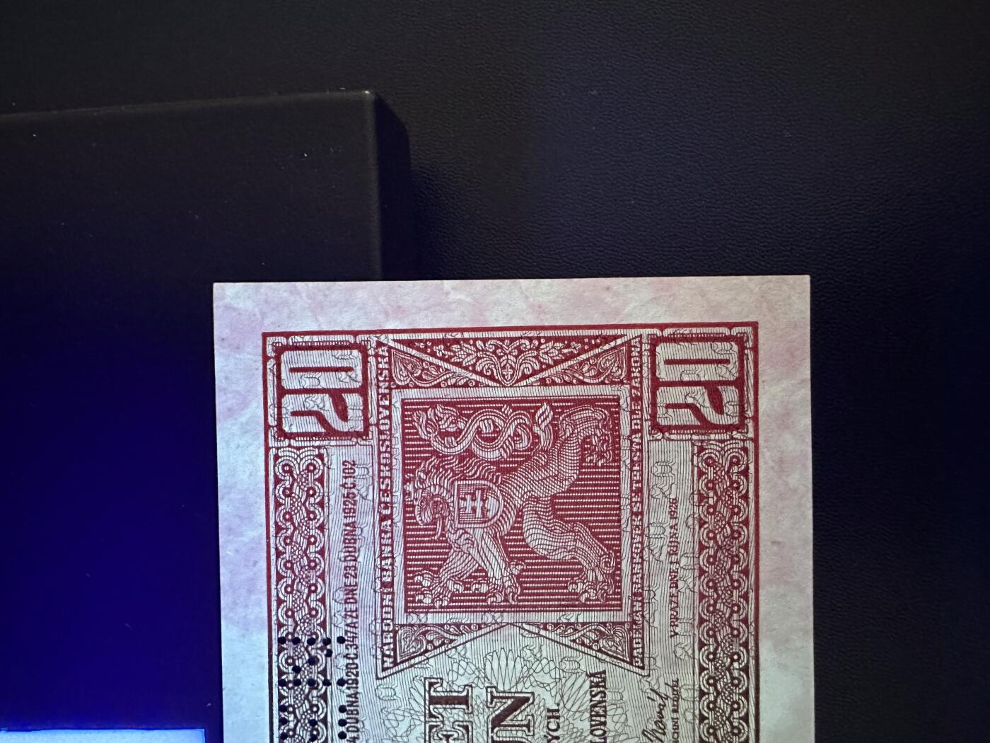 《外钞收藏家》第六百一十期（新年假期场/年后快递恢复正常再发货）（长期征集拍品、欢迎藏友们联系合作） 1920年捷克斯洛伐克20克朗 样钞 全新 轻微荧光不绝