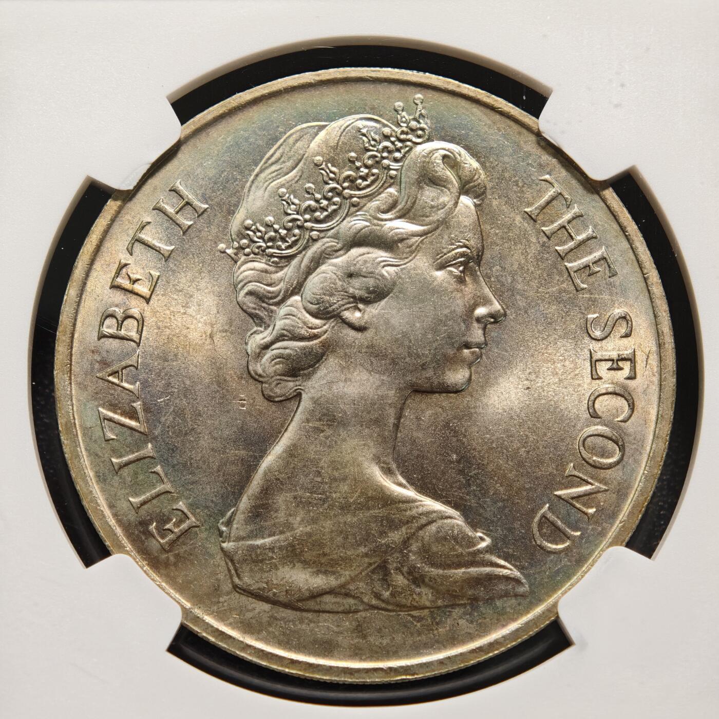 【德藏】世界币章拍卖第165期（拍品征集中~欢迎藏友联系） 1970年 马恩岛猫系列1克朗纪念镍币 NGC MS65