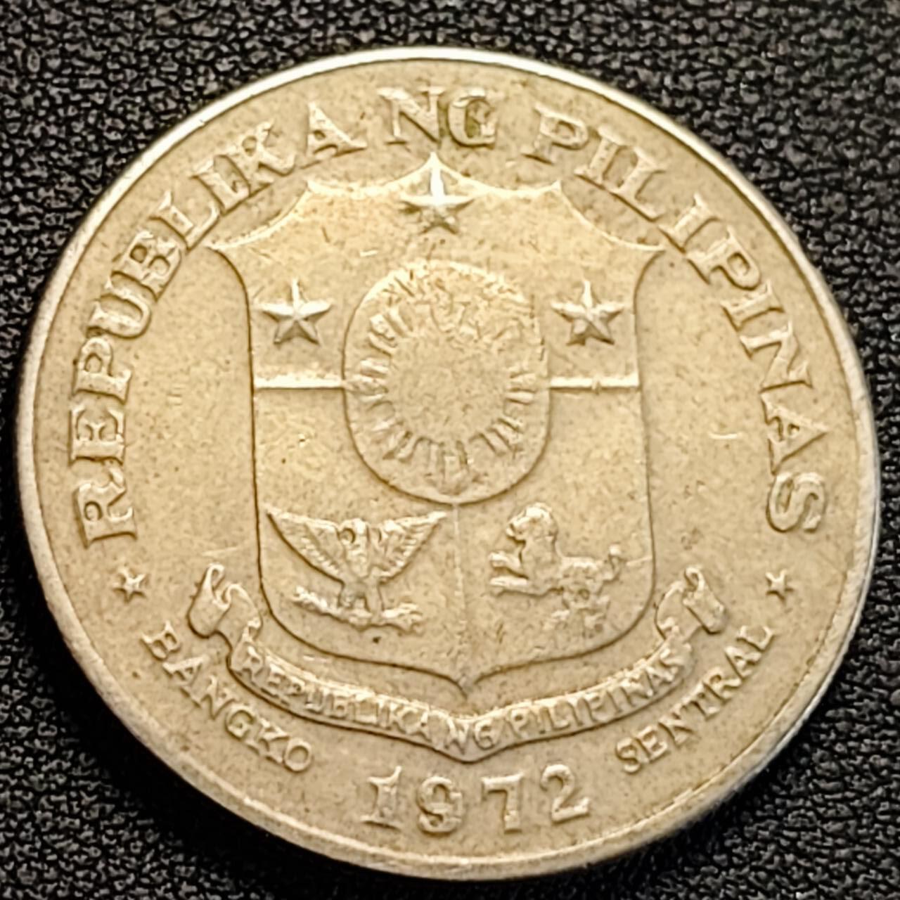 泉币菌-第186场- 小年快乐 精品福利场（本周五和之前的 2月14日发货） 1972年 菲律宾1比索镍币 国父何塞·黎刹 大币 33mm