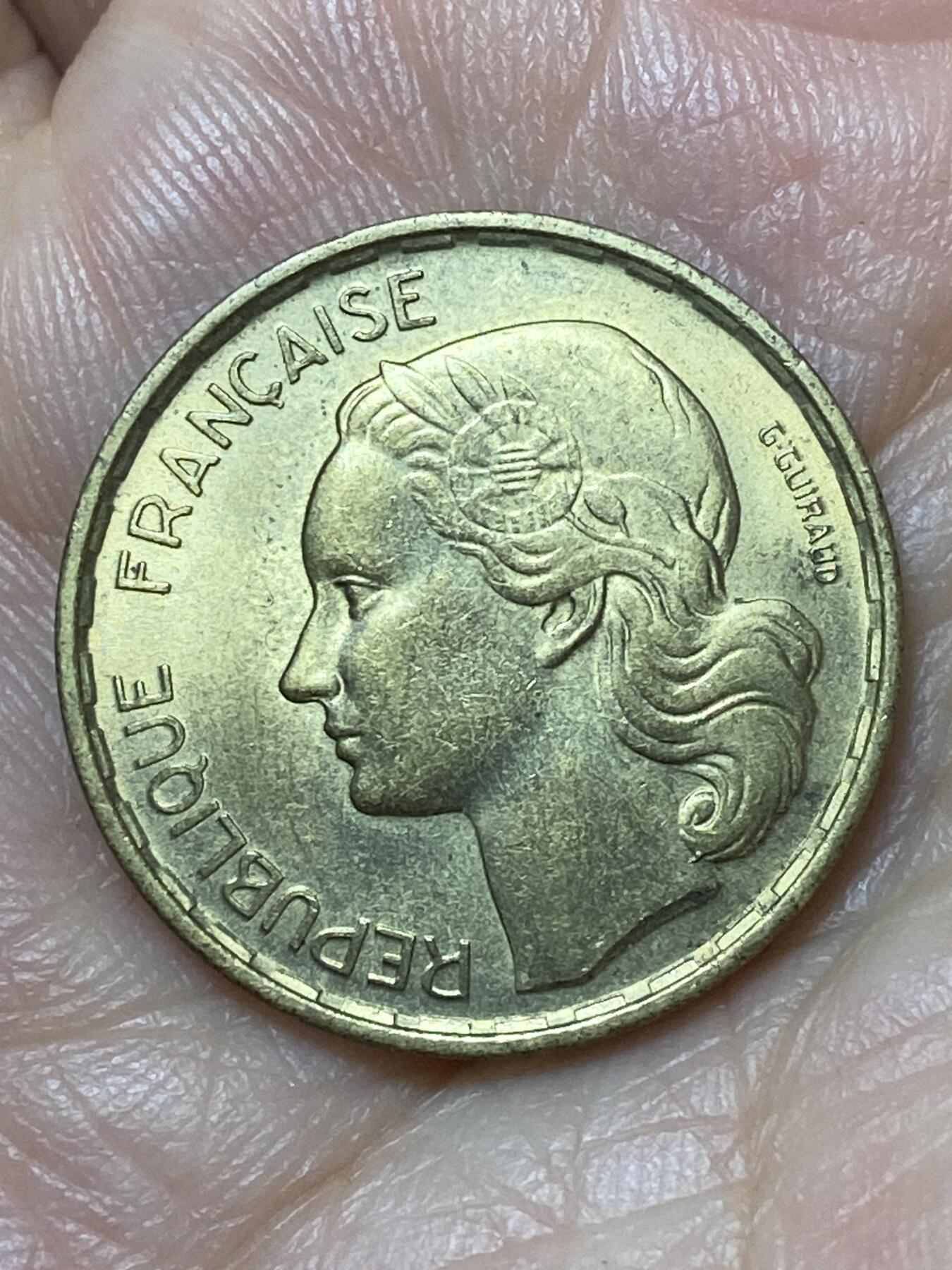 2026年第二十二场(总第一百九十一场）外国好品散币场(免佣金) 原光好品–法兰西第四共和国1952年20法郎(B标，博蒙莱罗热造)