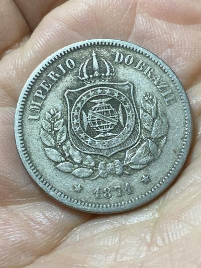 2026年第二十二场(总第一百九十一场）外国好品散币场(免佣金) - 少见流通好品–巴西帝国1874年100瑞斯(佩德罗二世时期第二版)