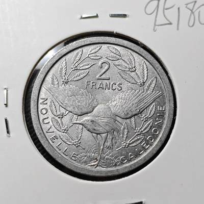 KK钱币收藏小铺  第395期  2月预留时间 周末发货 - 1949法属新喀里多尼亚2法郎