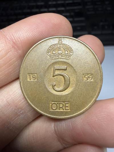 2025年集古藏今外币拍卖第二期-第6场—（总第306拍），可以寄存60天，满160元包邮。 - 1959年瑞典5欧尔