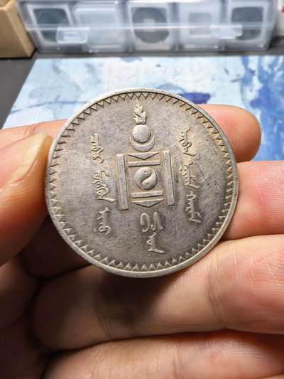 蒙古1925年1唐吉大银币 - 蒙古1925年1唐吉大银币