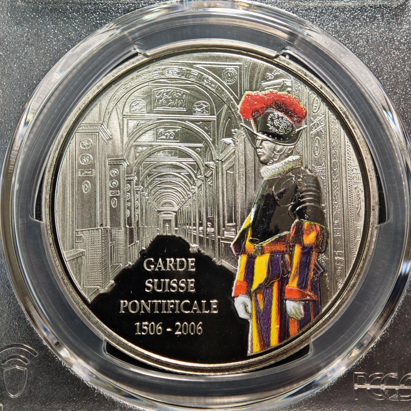 【德藏】世界币章拍卖第165期（拍品征集中~欢迎藏友联系） 2006年 刚果瑞士护卫队5法郎精制纪念镍币 PCGS PR67DCAM