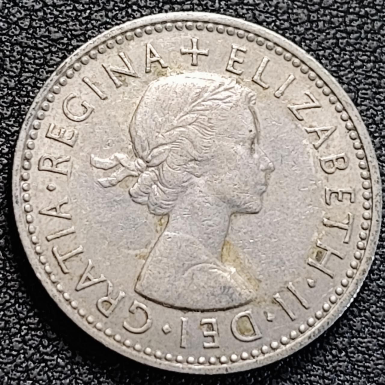 泉币菌-第186场- 小年快乐 精品福利场（本周五和之前的 2月14日发货） 英国1961年1先令铜镍币 三师纹章 伊丽莎白二世女王 英格兰版 23.5mm 