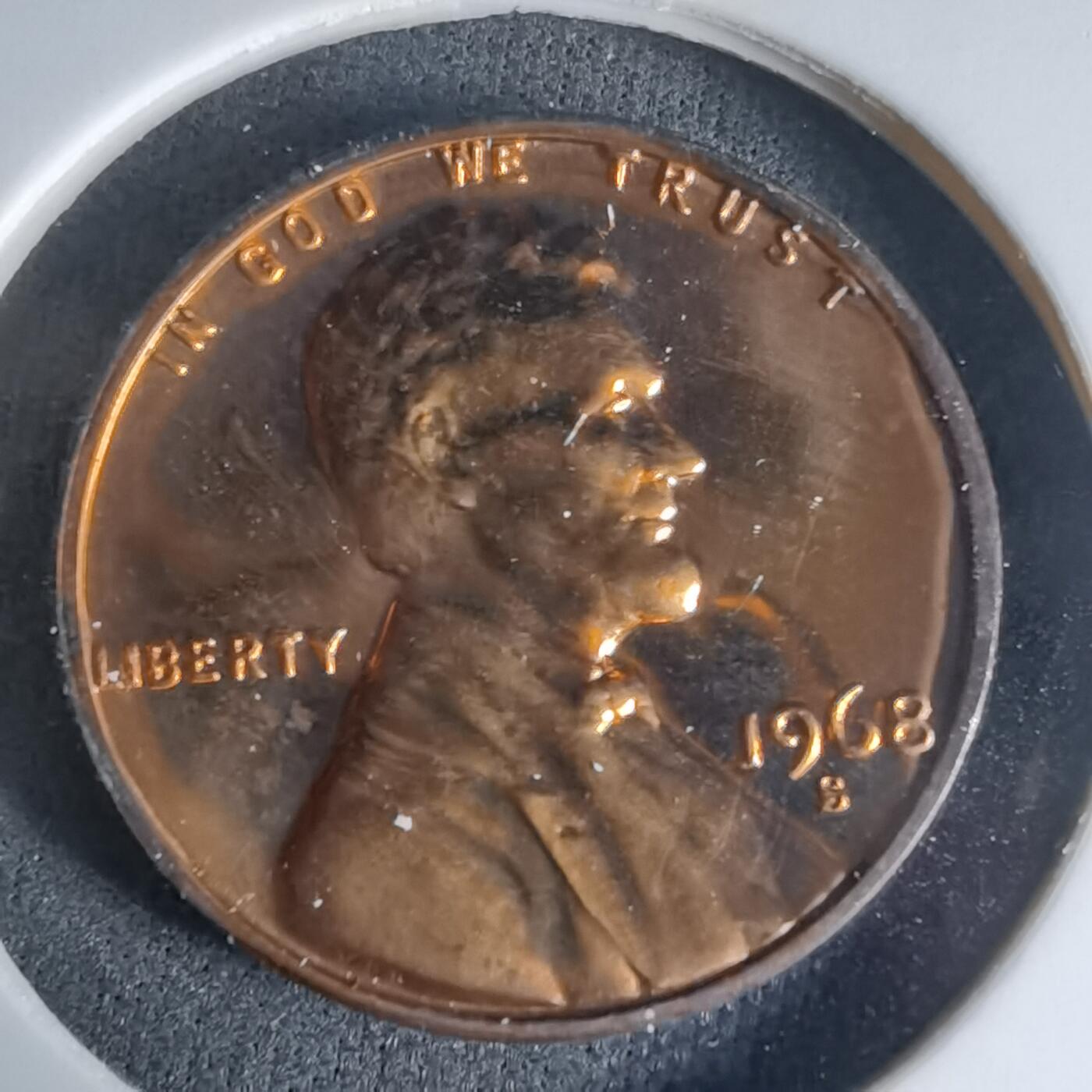 沼泽如烟--第990场 美国1968年1分精制币