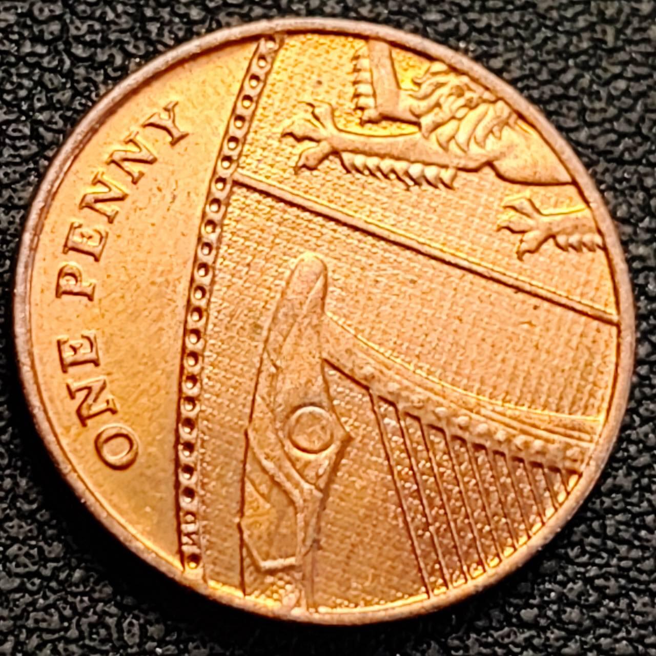 泉币菌-第186场- 小年快乐 精品福利场（本周五和之前的 2月14日发货） 英国女王钱币 2016年 1便士硬币 20.32毫米3.56g 