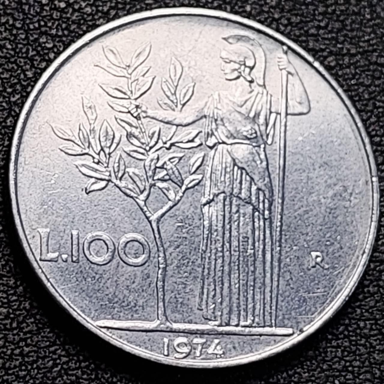 泉币菌-第186场- 小年快乐 精品福利场（本周五和之前的 2月14日发货） 意大利早期100里拉 月亮和记忆女神密涅瓦 不锈钢币 27.8mm