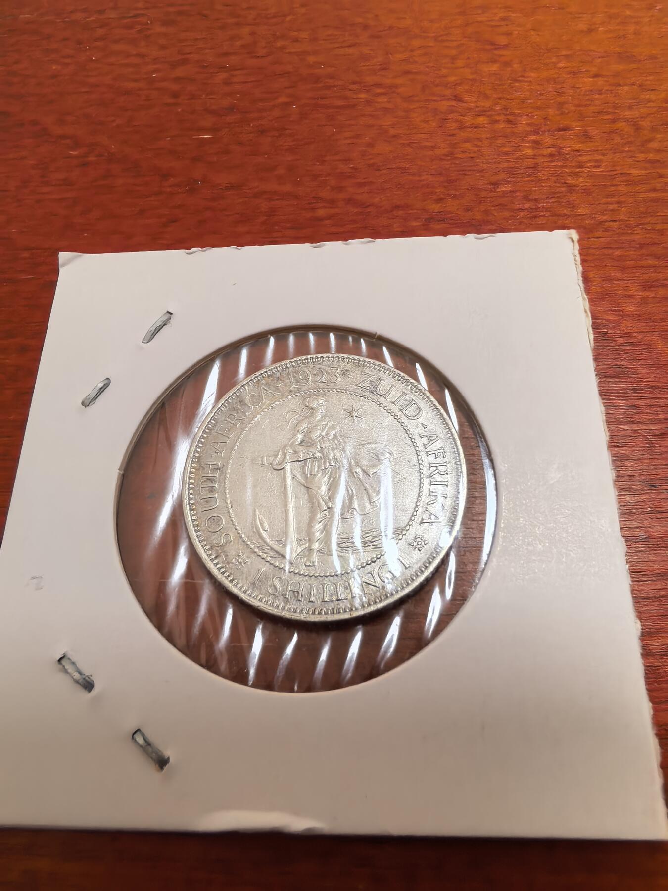 长老汇蛇年精选第九十九场拍卖 1923南非乔治五世1先令银币，5.66克800银，好品，克书60分85美金