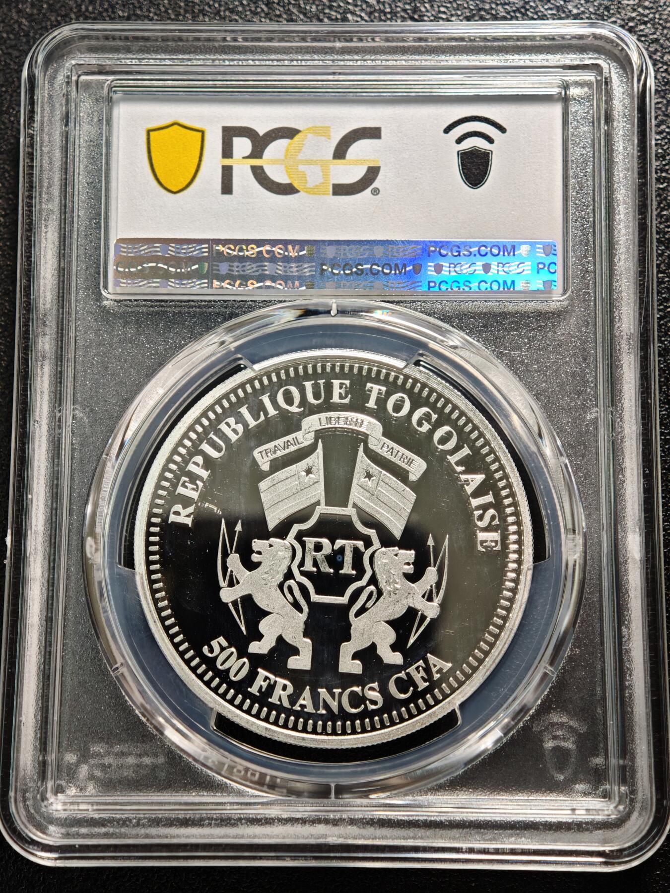 【德藏】世界币章拍卖第165期（拍品征集中~欢迎藏友联系） 2013年 多哥方济各一世教皇500法郎精制纪念银币 PCGS PR67DCAM