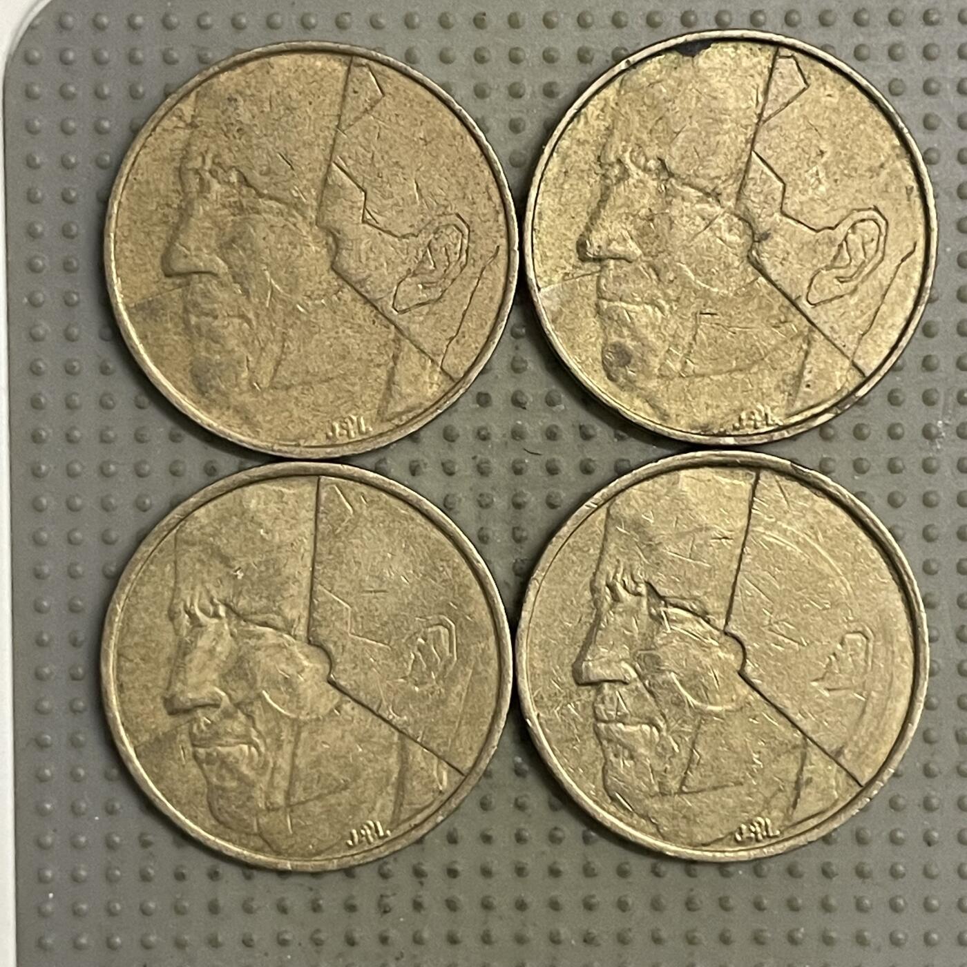 2026年第25场各国散币拍卖（总第175场）年前发货截止到11号 比利时1986年5法郎4枚