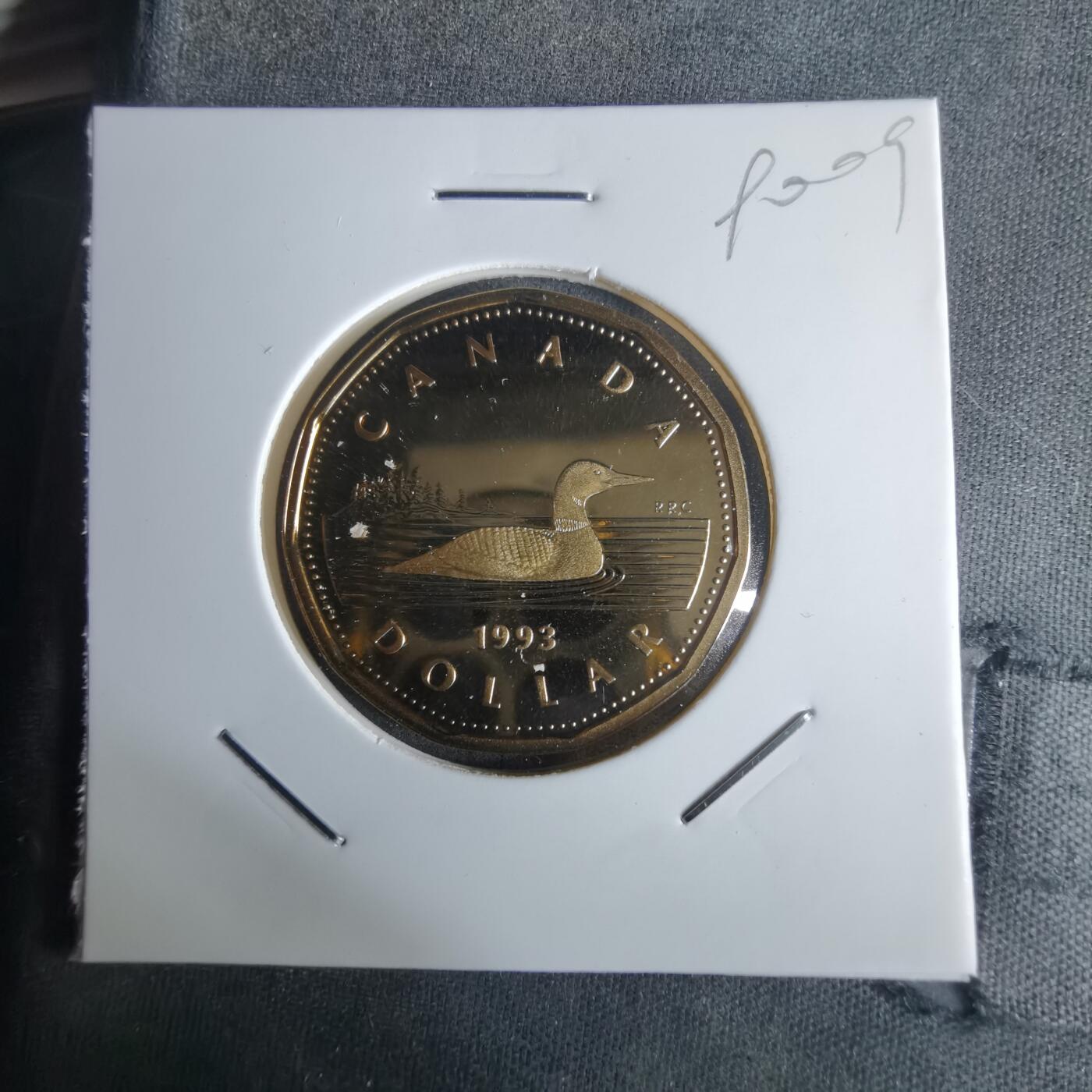沼泽如烟--第990场 加拿大1993年一元精制币