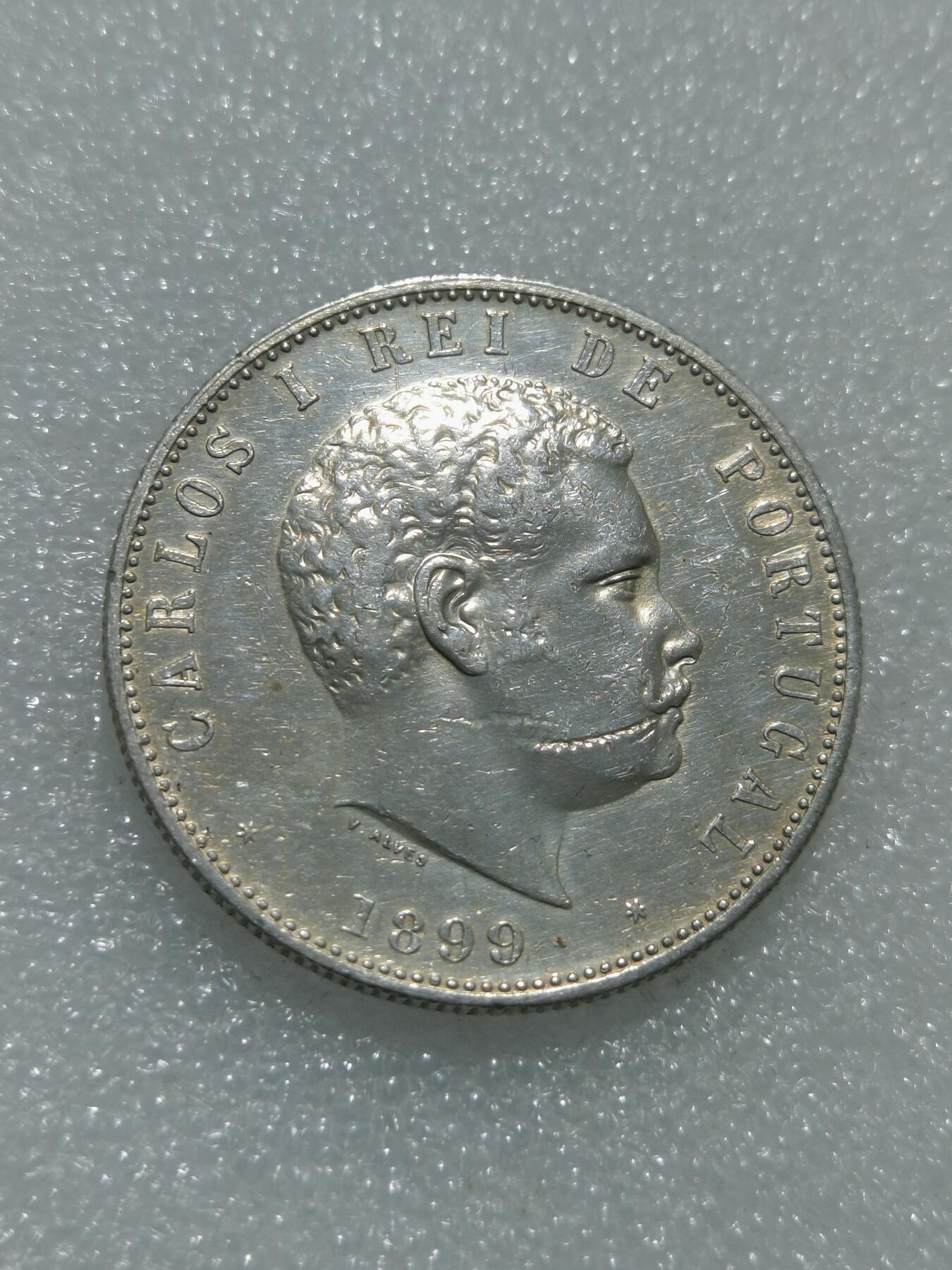 天下钱庄专场欢迎参拍 葡萄牙卡洛斯一世1000瑞斯银币