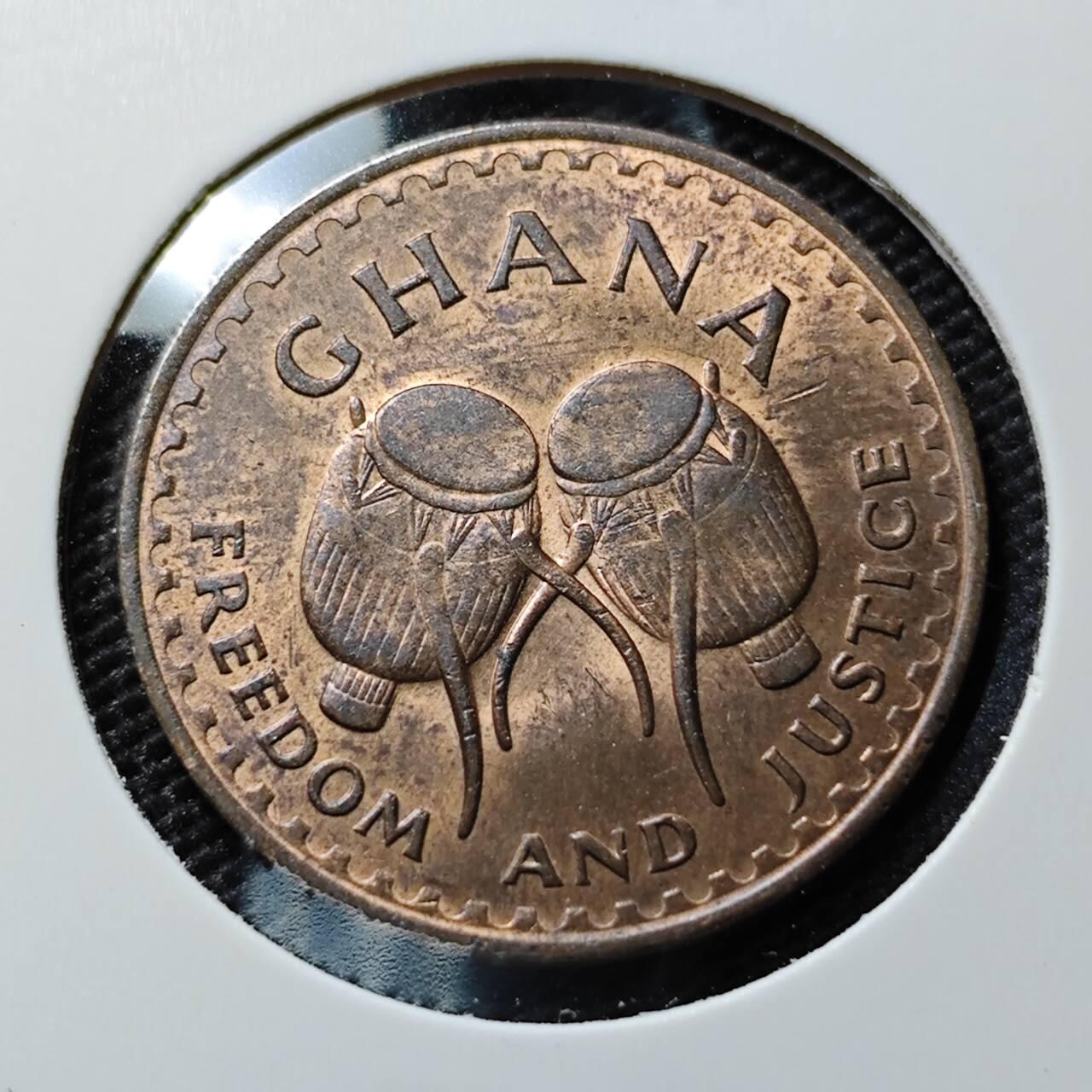 KK钱币收藏小铺  第395期  2月预留时间 周末发货 1967加纳1比塞瓦 