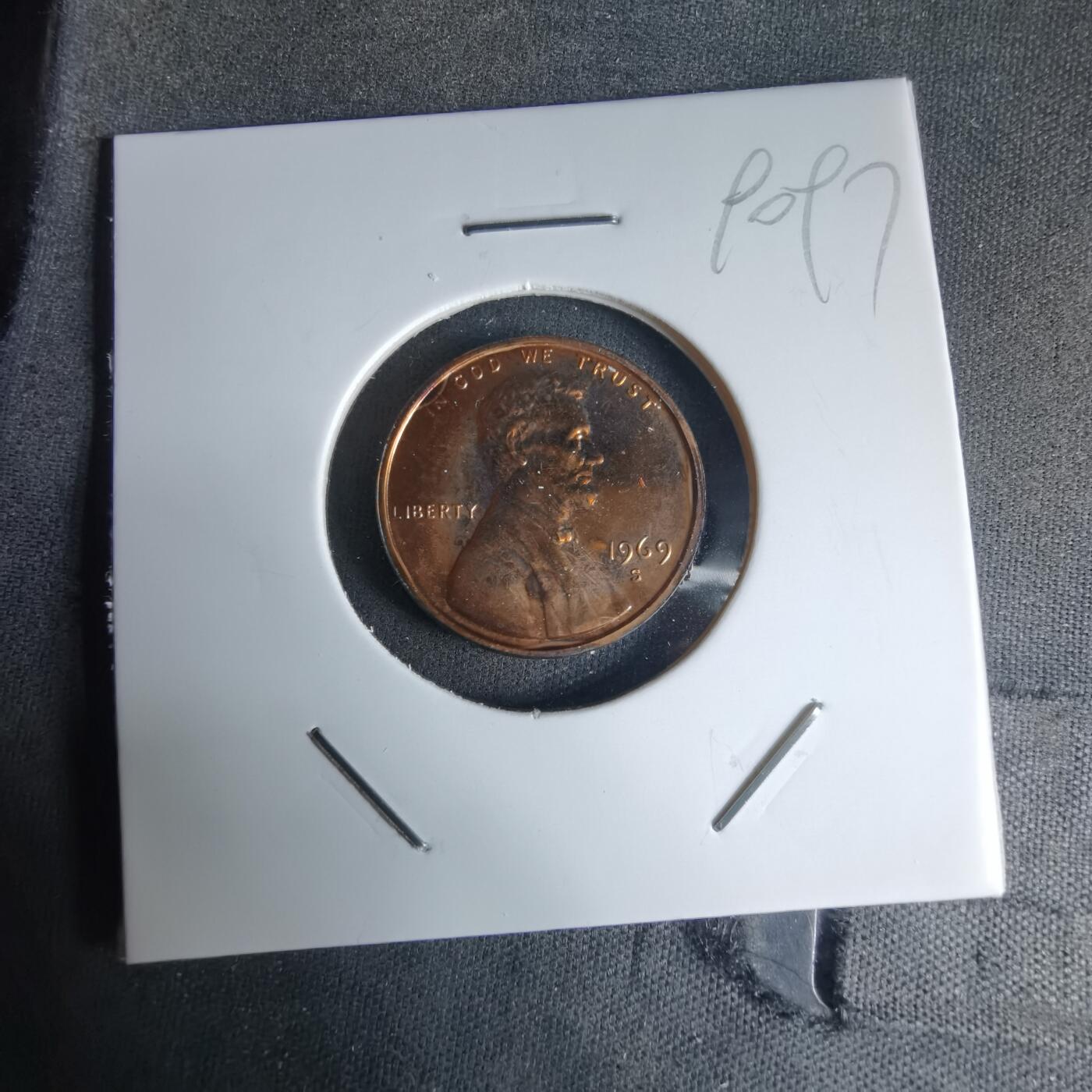 沼泽如烟--第990场 美国1969年1分精制币