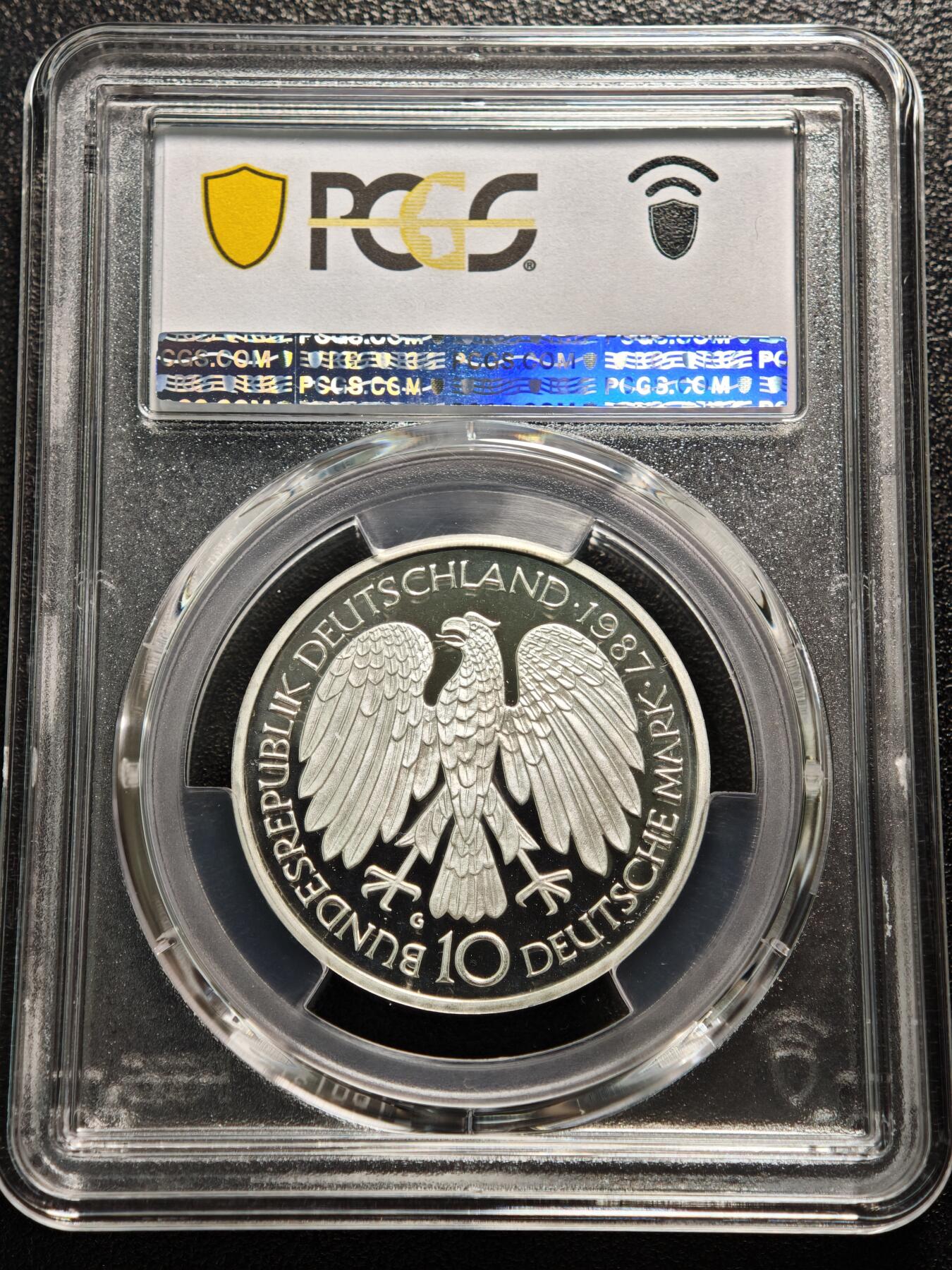 【德藏】世界币章拍卖第165期（拍品征集中~欢迎藏友联系） 1987年 德国罗马条约签署30周年暨欧洲共同体成立30周年10马克精制纪念银币 PCGS PR68DCAM