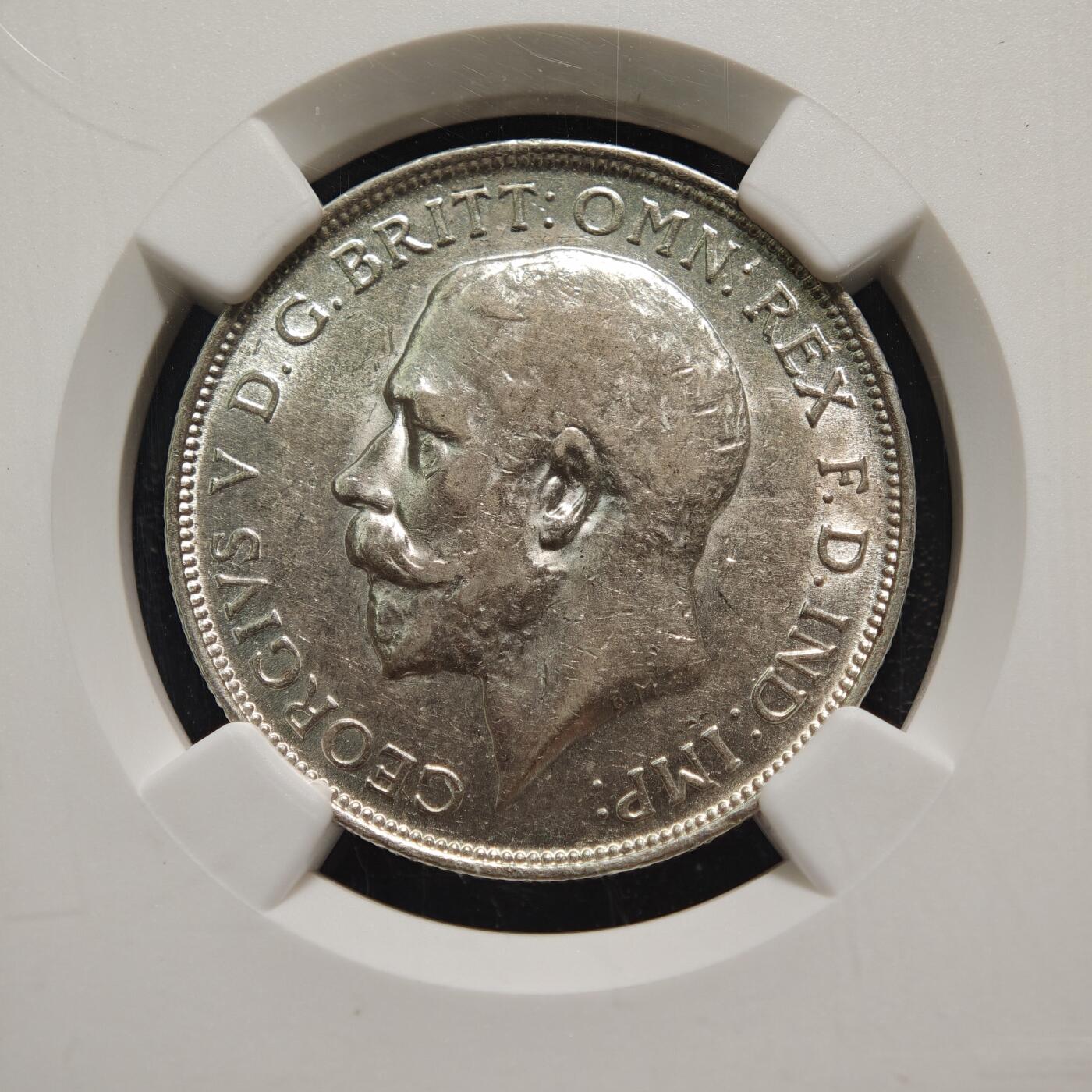 【德藏】世界币章拍卖第165期（拍品征集中~欢迎藏友联系） 1914年 英国乔治五世1弗洛林银币 NGC AU58