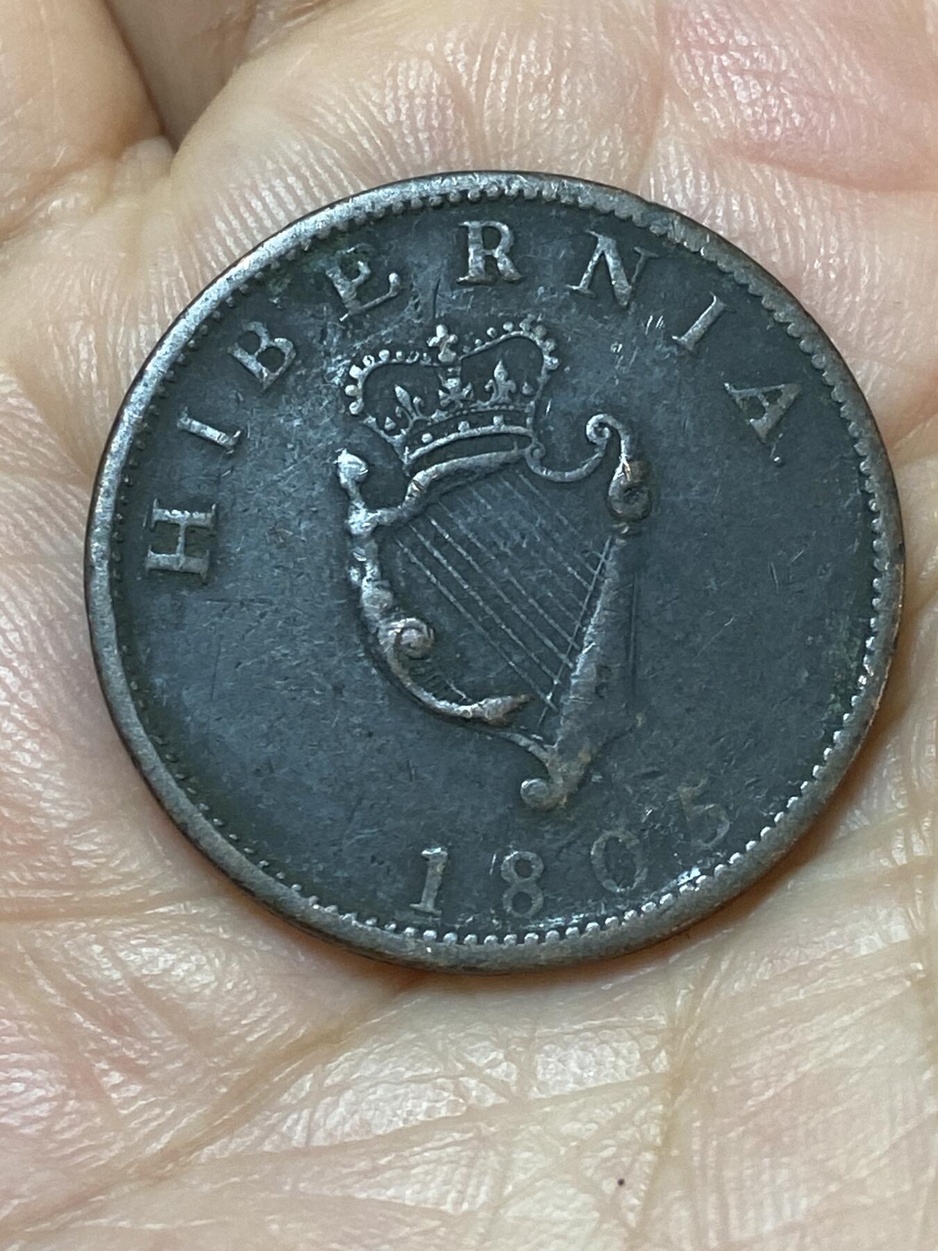 2026年第二十二场(总第一百九十一场）外国好品散币场(免佣金) 英属爱尔兰1805年1/2便士(乔治三世时期)