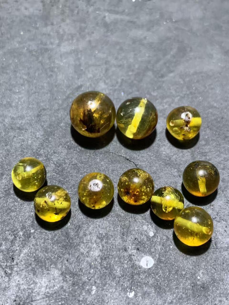 乌克兰原矿金珀通货珠子一组