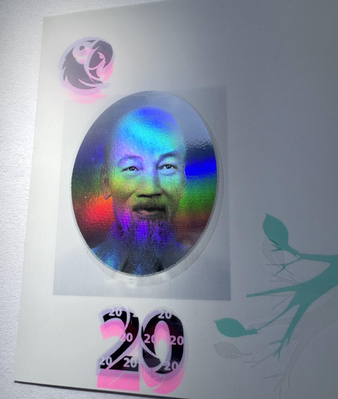 2026第3场（总第230期）：精品测试钞、外钞综合场 越南Q&T 最新PolySecure®Shield内置安全特征20面值塑料基材测试钞册装UNC（胡志明、猫头鹰、树枝）