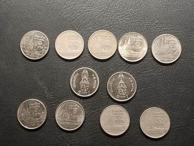 荟藏特别场次第二期——“社长的钢镚堆” - 泰国1铢 拉玛九世/拉玛十世 批量11个