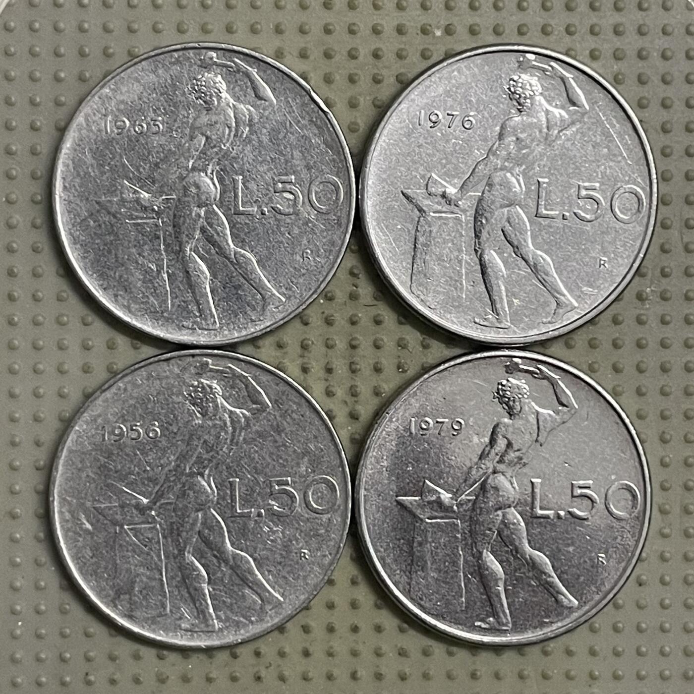 2026年第25场各国散币拍卖（总第175场）年前发货截止到11号 意大利50里拉4枚