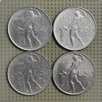 2026年第25场各国散币拍卖（总第175场）年前发货截止到11号 - 意大利50里拉4枚