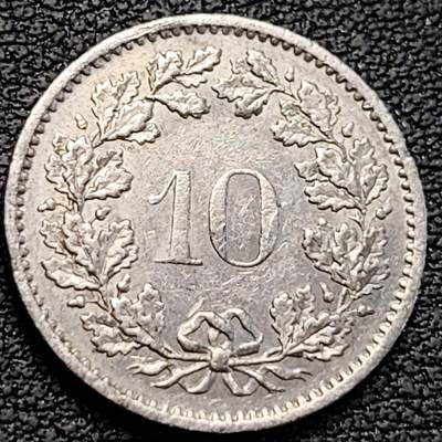 泉币菌-第189场- 情人节快乐 精品福利场 拍品较多 请提前出价（年后发货） - 1976年 瑞士10生丁10分女神 19mm