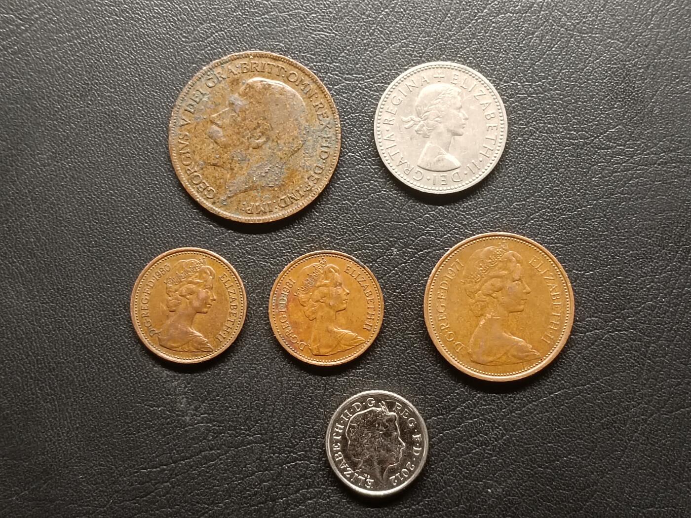 荟藏特别场次第二期——“社长的钢镚堆” 英国硬币批量六枚