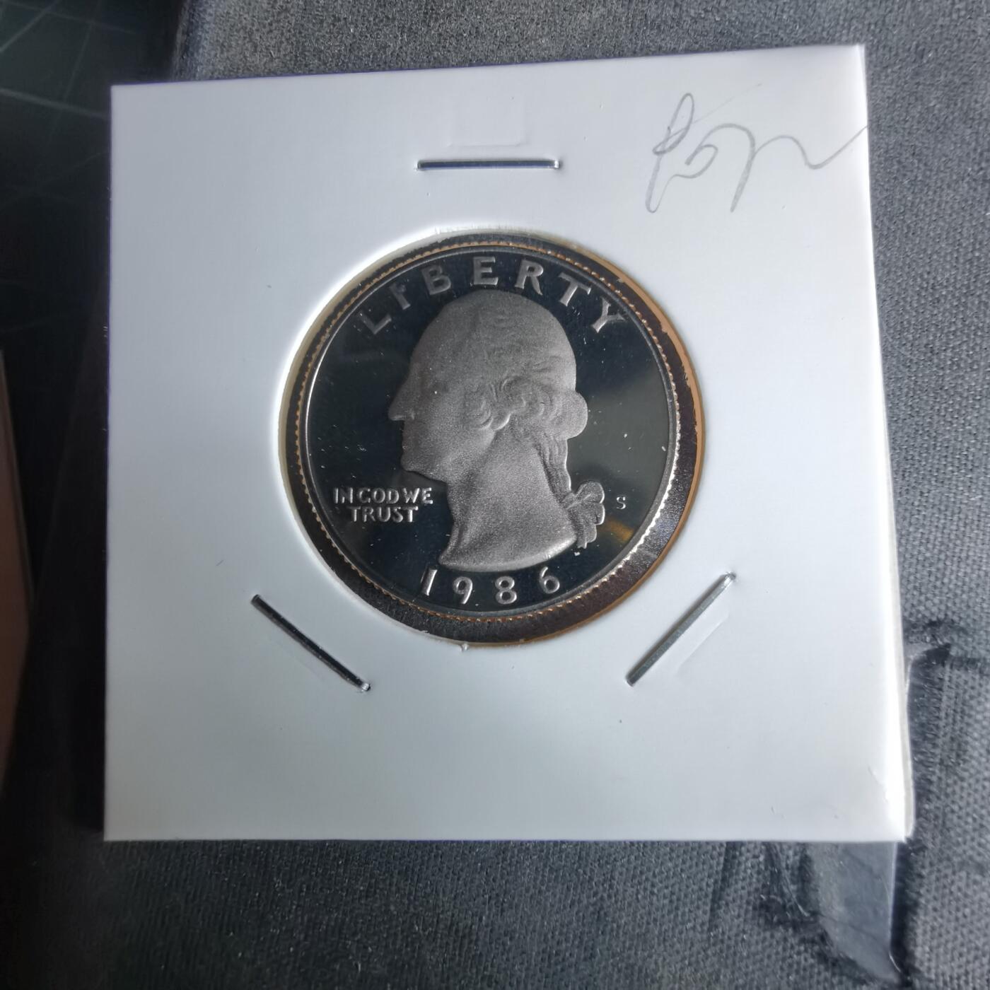 沼泽如烟--第990场 美国1986年25分精制币