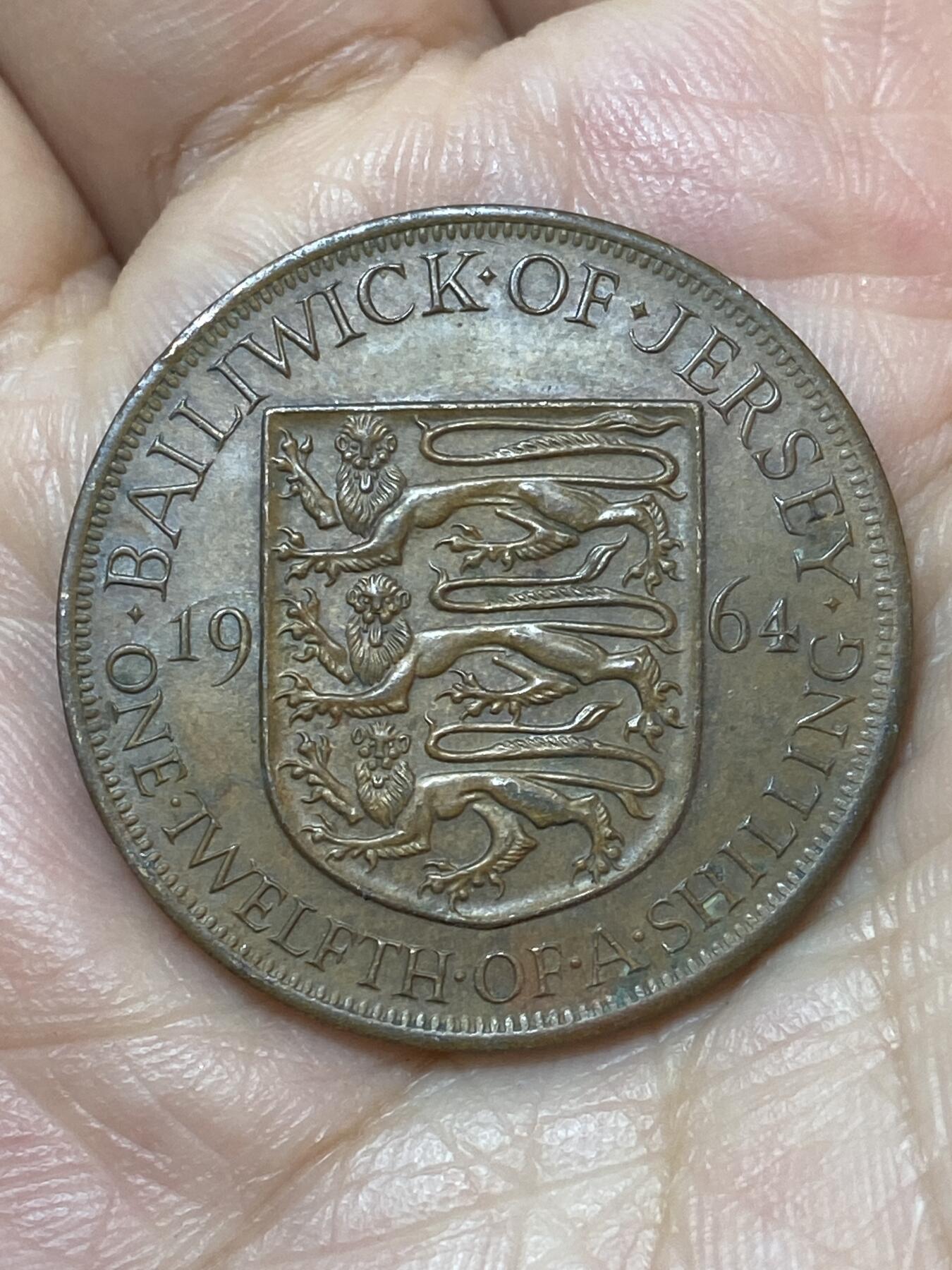 2026年第二十二场(总第一百九十一场）外国好品散币场(免佣金) 英属泽西岛🇯🇪1964年1/12先令(伊丽莎白二世青年带冠，关门年)