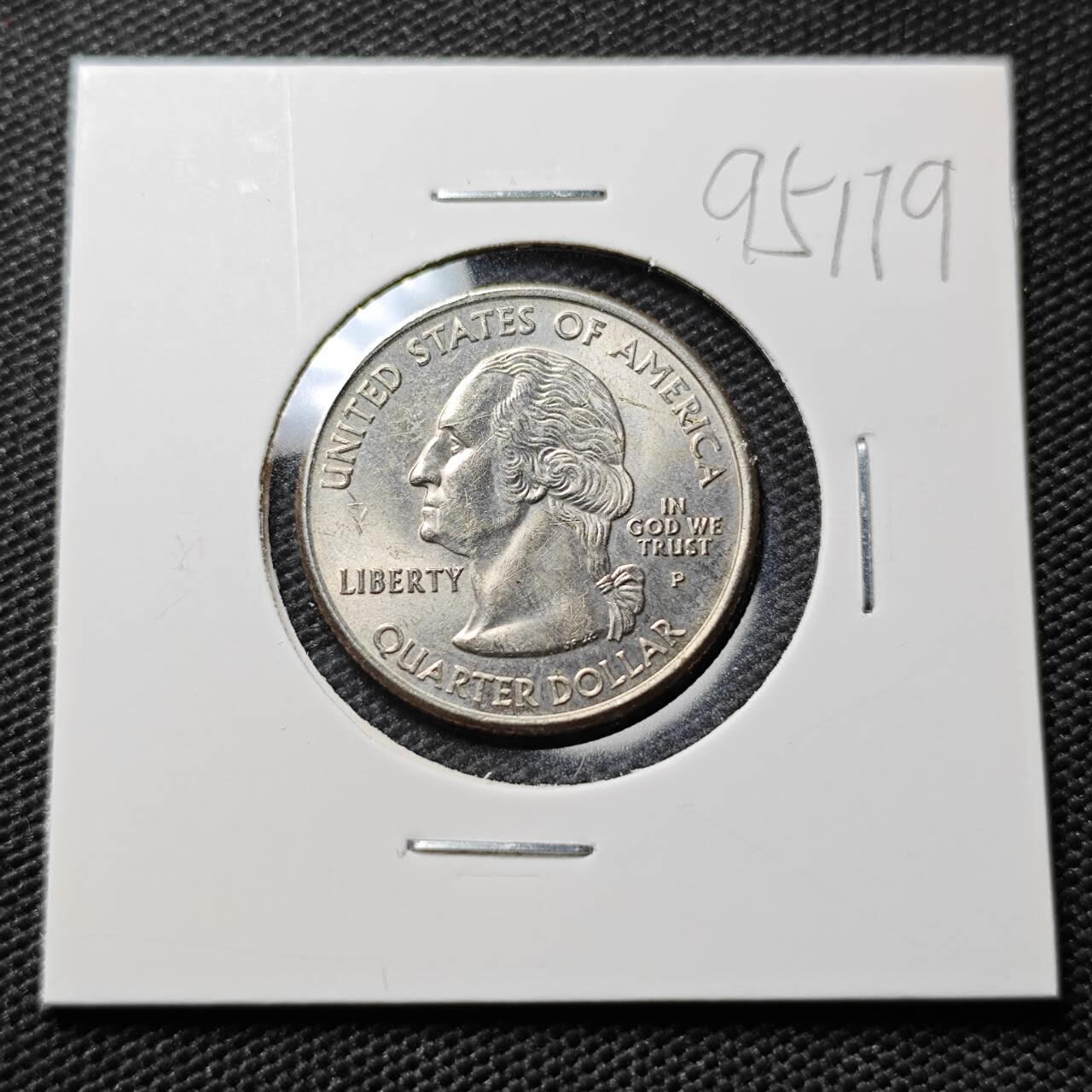 KK钱币收藏小铺  第395期  2月预留时间 周末发货 2001美国25美分 纪念币