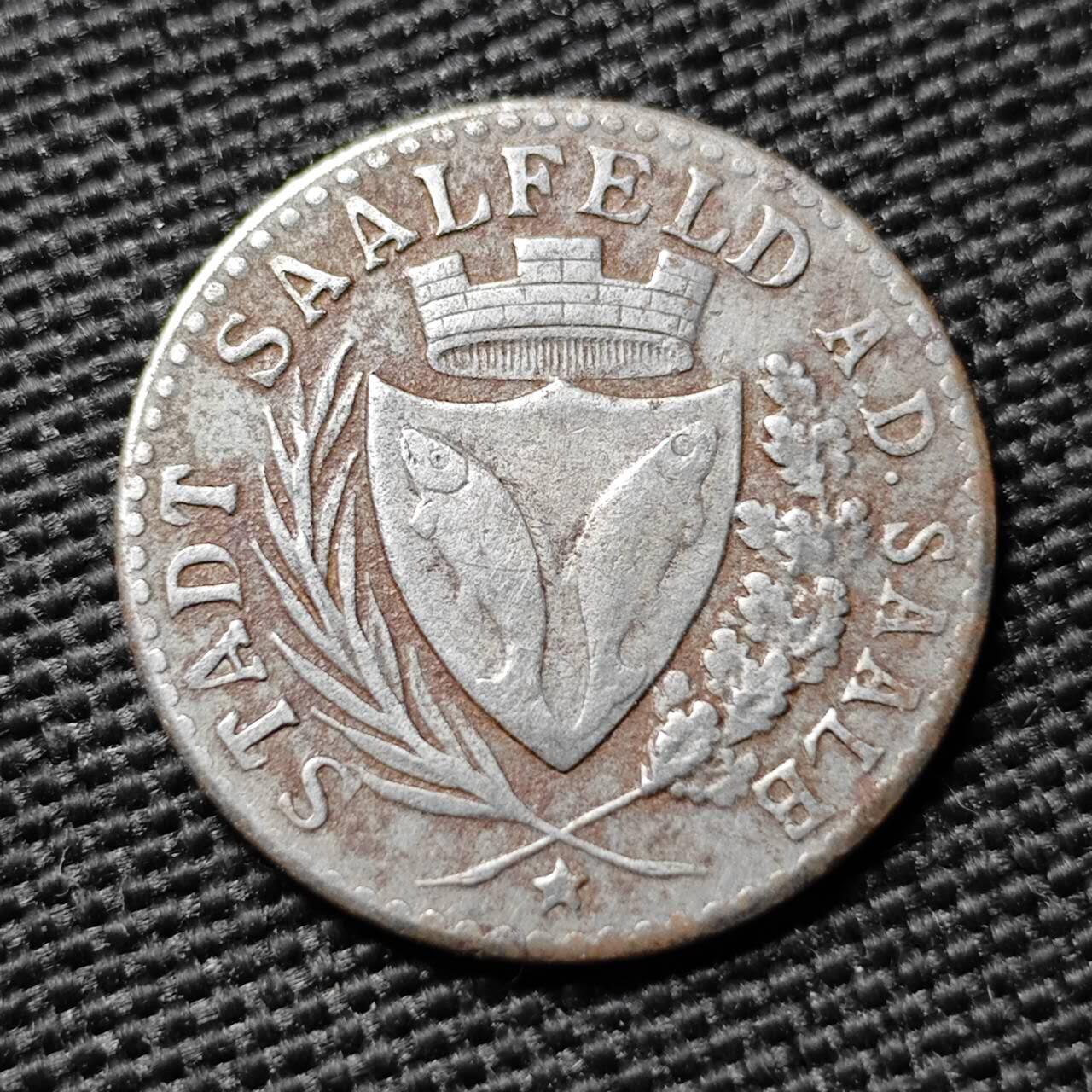 KK钱币收藏小铺  第397期 百期特怕（四拍之一） 2月预留时间 周末发货 1918 德紧萨尔菲尔德 5芬尼铁币 