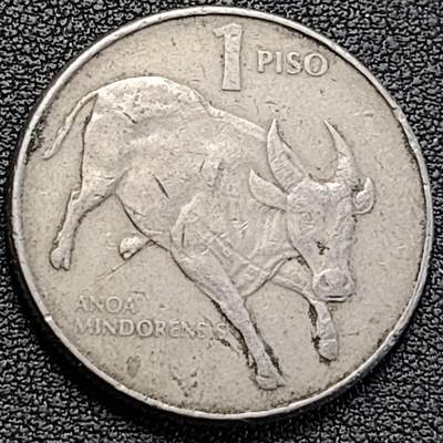 泉币菌-第188场- 迎 情人节专场 本场拍品多 请提前出价（本周五和之前拍的 2月14日发货） - 菲律宾1比索1985年 水牛 直径29mm 