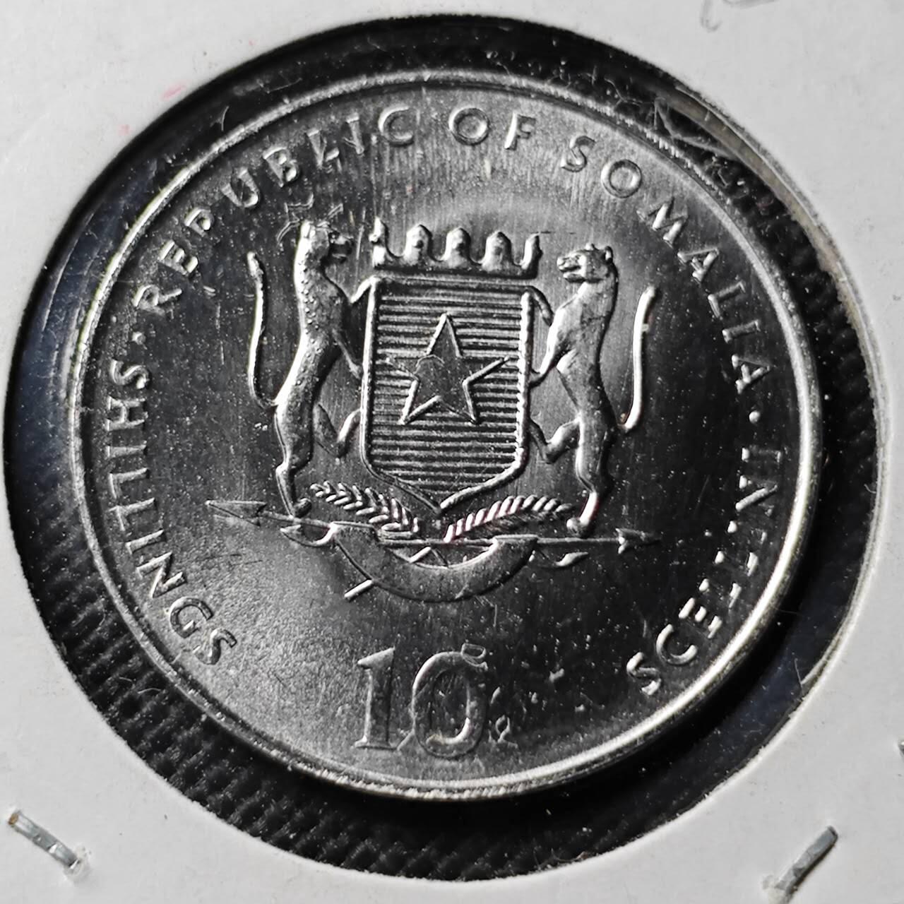 KK钱币收藏小铺  第395期  2月预留时间 周末发货 2000索马里10先令 纪念币