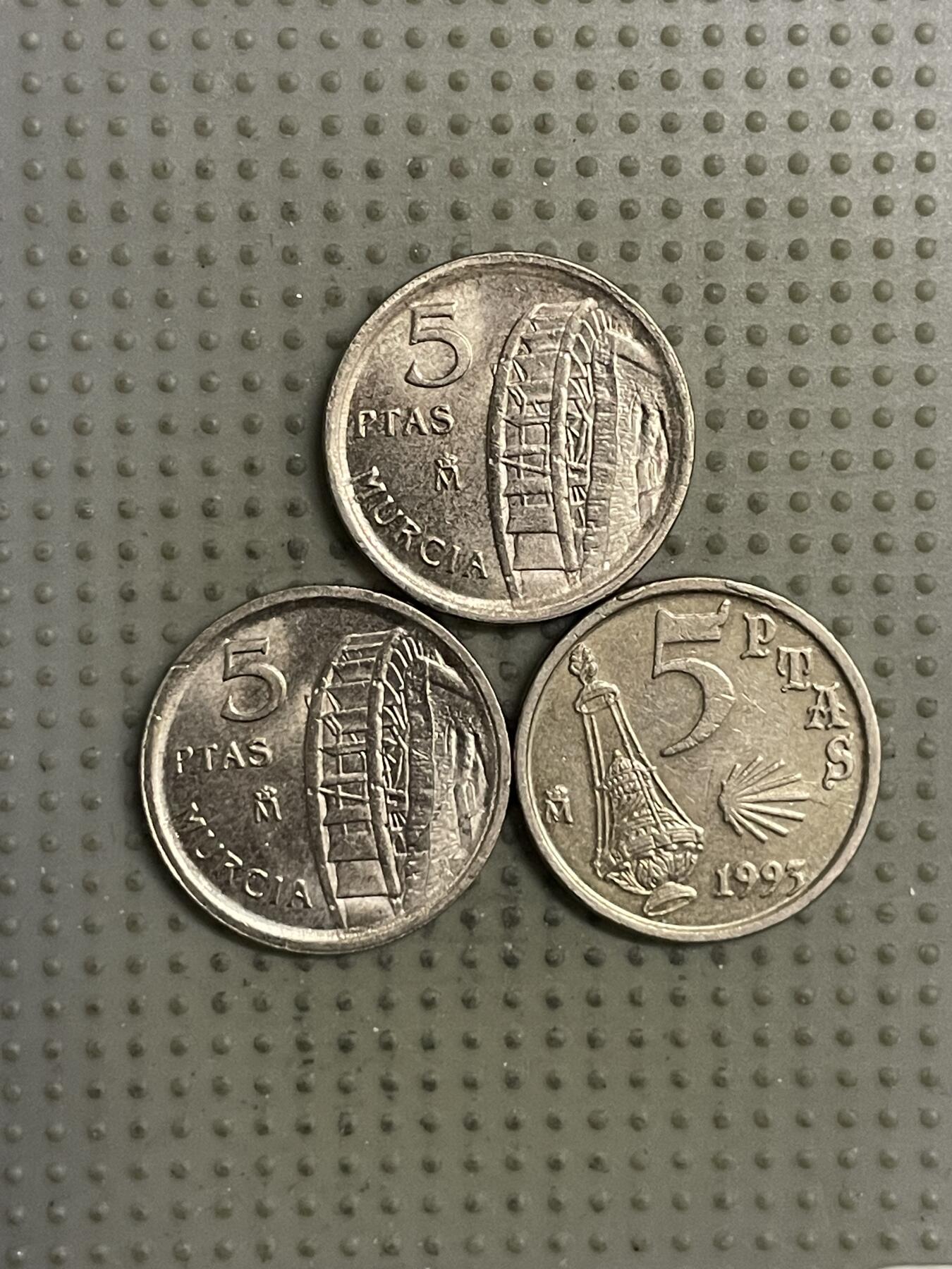 2026年第25场各国散币拍卖（总第175场）年前发货截止到11号 西班牙5比赛塔纪念币3枚