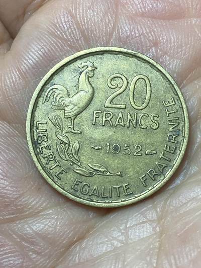 2026年第二十二场(总第一百九十一场）外国好品散币场(免佣金) - 法兰西第四共和国1952年20法郎