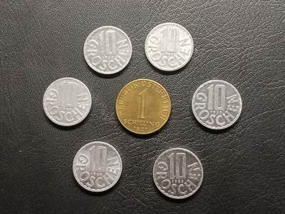 荟藏特别场次第二期——“社长的钢镚堆” - 奥地利硬币批量七枚