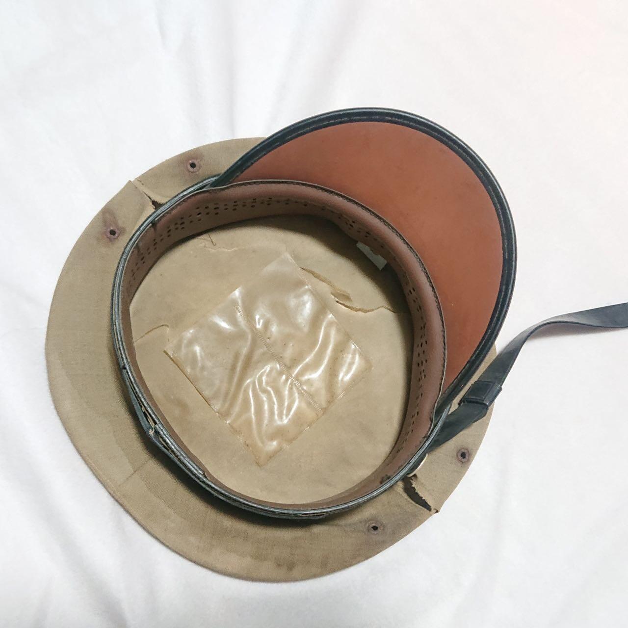 【第伍場】近代勋奖章徽章服饰杂项专场 民国时期卡其大檐帽—可自行修复，头围约54cm