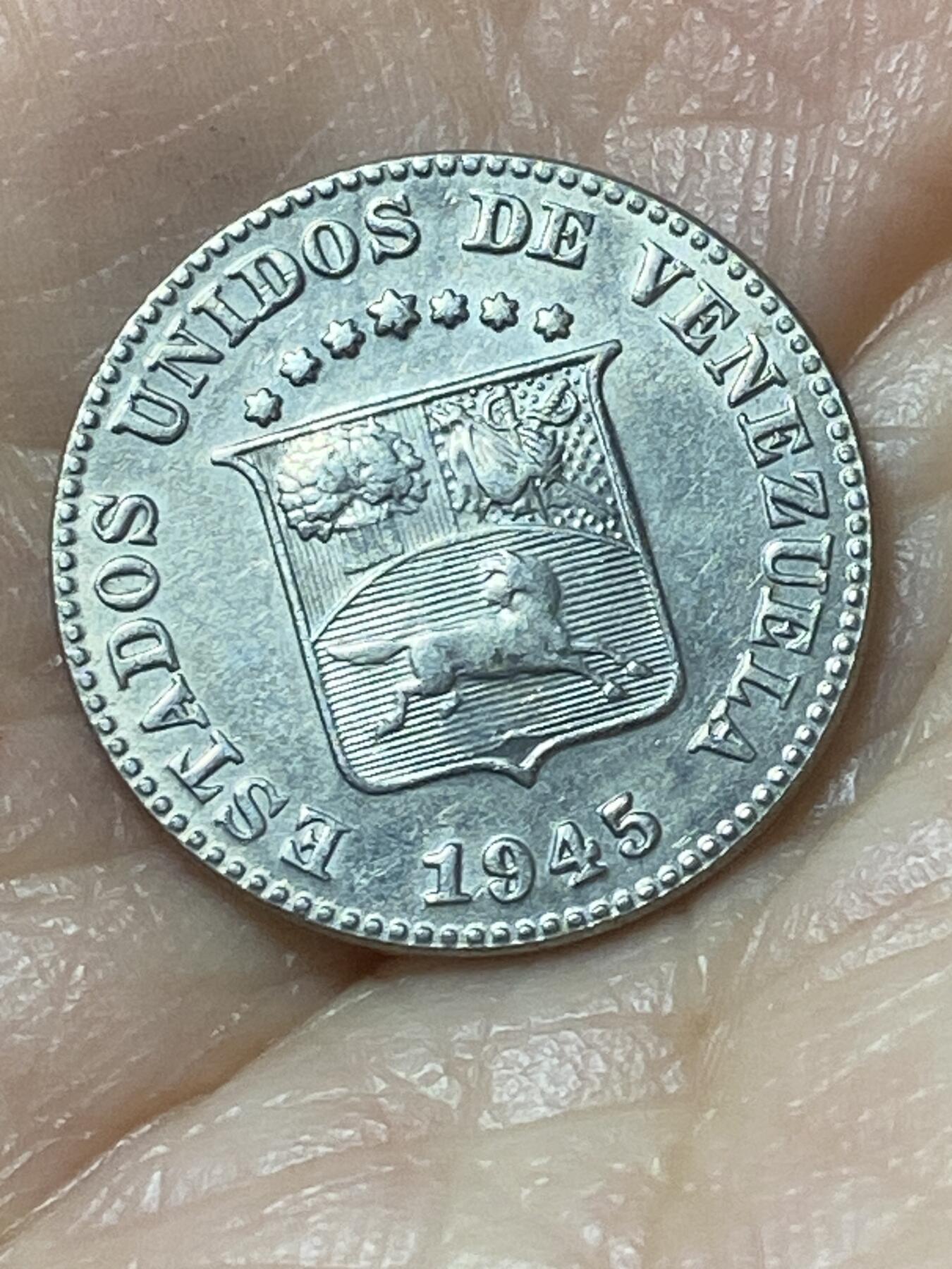 2026年第二十二场(总第一百九十一场）外国好品散币场(免佣金) 委内瑞拉🇻🇪1945年5分(1879–1948年第三版，首发年)