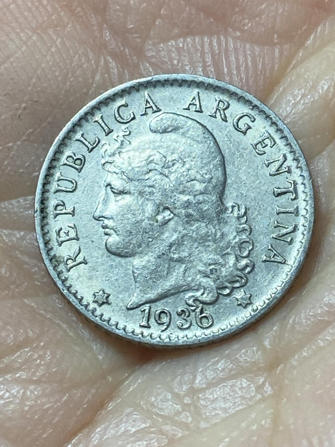 2026年第二十二场(总第一百九十一场）外国好品散币场(免佣金) 阿根廷🇦🇷1936年5分(1896–1950年第一版)