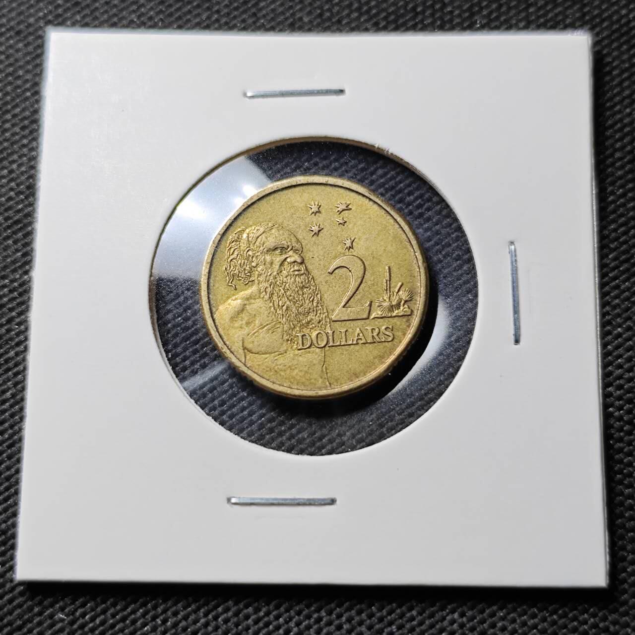 KK钱币收藏小铺  第395期  2月预留时间 周末发货  1993澳大利亚土著人2元