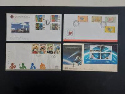 博彦收藏   2月23日 8点邮票专场 全场包邮 - 香港哈雷瑞星等首日封4枚，具体以图片为准， 有黄