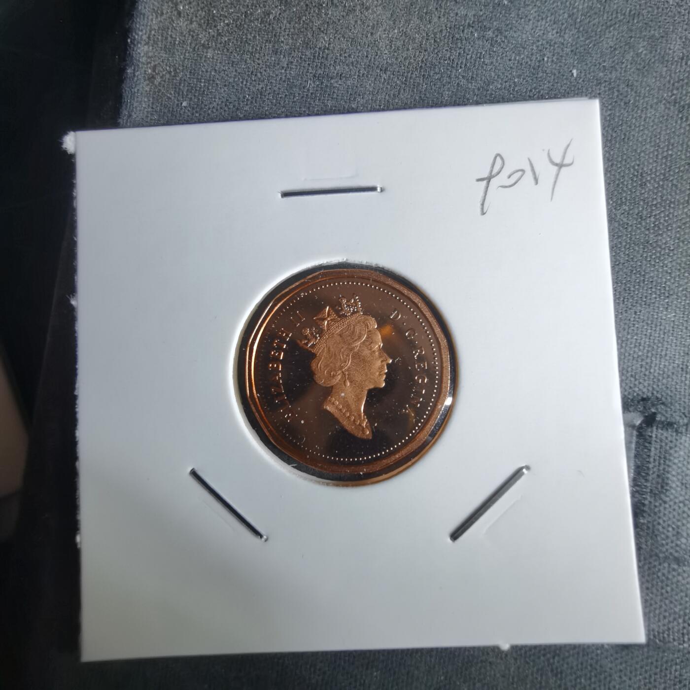 沼泽如烟--第990场 加拿大1993年1分精制币