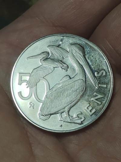 2026年第二十二场(总第一百九十一场）外国好品散币场(免佣金) - Proof精制币–英属维尔京群岛🇻🇬1973年50分(伊丽莎白二世中年花冠)