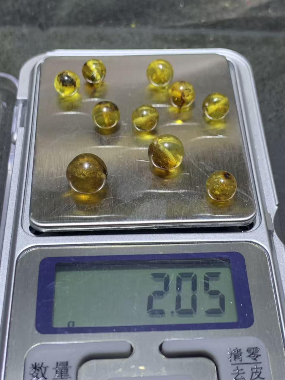 乌克兰原矿金珀通货珠子一组