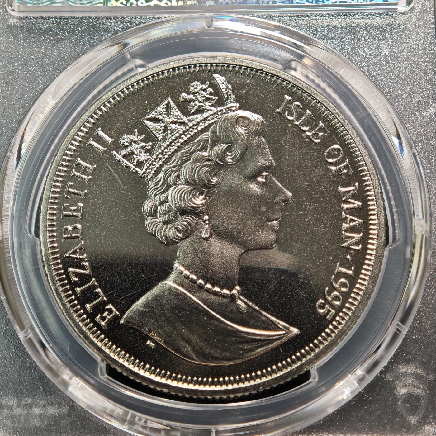 【德藏】世界币章拍卖第165期（拍品征集中~欢迎藏友联系） 1995年 马恩岛蔡伦造纸1克朗纪念镍币 PCGS MS66